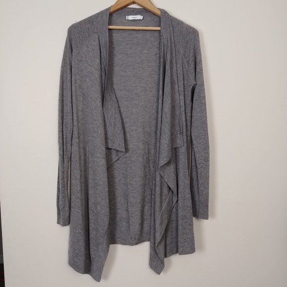 merino wool open front cardigan